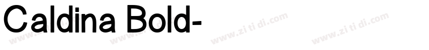 Caldina Bold字体转换
